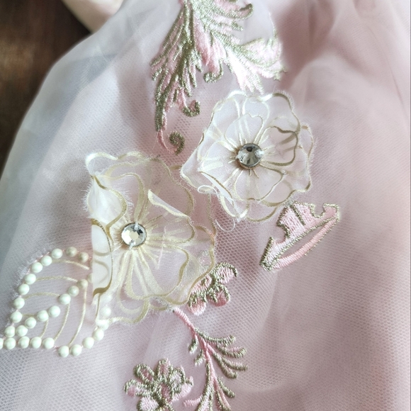 DISNEY PRINCESS AURORA BEADED FLORAL DRESS. SIZE 3T - Picture 3 of 4